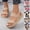 F, variante sur TrendOFT Sandales à Assise Plantaire pour Femmes Chaussures Décontractées pour Dames Été Mode Plage Maille Bande Élastique Compensées Sandale Plateforme Femme B 41