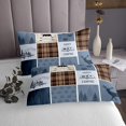 thumbnail image 3 of Erosebridal Happy Camping Quilt Sets for Twin Size Bed,Buffalo Patchwork Bed Set,Animal Decoration,2pcs, 3 of 5