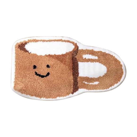 Non Slip Shower Mat 60 cm x 40 cm Cup Shaped Faux Wool Bathroom Rug Absorbent Acrylic Floor Mat