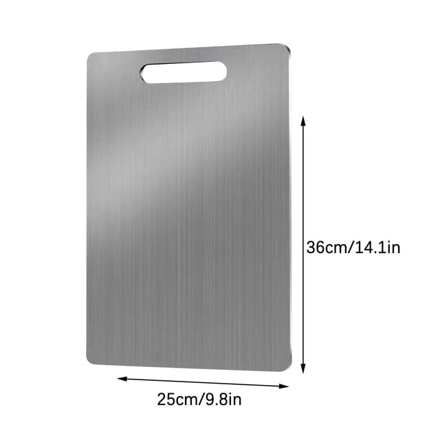Stainless Steel Cutting Board Kitchen Chopping Board Food Grade Dishwasher Safe Non Slip Rust Resistant for Meat Fruit Vegetables Easy Clean Storage Sopatenor