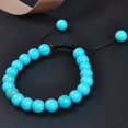 thumbnail image 3 of Natural Healing Power Gemstone Crystal Beads Unisex Adjustable Macrame Bracelets 8mm,Blue Turquoise, 3 of 4