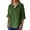Vert, variante sur GPOECD Chemises pour Femmes Grande Taille Col en V Boutonné Blouse à Manches Courtes Décontractée Coupe Ample Haut Confortable pour Femmes Hauts Décontractés pour Femmes Kaki,G