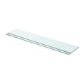 thumbnail image 1 of vidaXL Shelves 2 pcs Panel Glass Clear 80x15 cm, 1 of 2