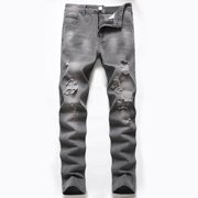 FcBaudy Pantalon Full Length Jeans Homme nouvelle mode avoir des poches Bouton Zipper Personnalité Denim Tendance Jeans Hommes jeans denim