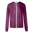 thumbnail image 4 of Timegard Vestes à Capuche Zippées pour Femmes Manches Longues Chandails en Molleton Décontractés Mode Automne avec Poches, 4 of 6