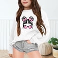 thumbnail image 2 of YOUSNH Chandails pour Enfants Filles Automne et Hiver Imprimé Lettre Col Rond Manches Longues Chandail Filles Chandails à Capuchon Blanc 7-8 Ans, 2 of 6