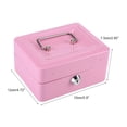 thumbnail image 4 of FAGINEY 1Pc Mini Portable Steel Petty Lockable Cash Money Coin Safe Security Box Household, 4 of 8