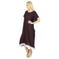 thumbnail image 2 of Bimba Robe Poncho Maxi Kaftan Longue pour Femmes Coupe Ample Robe Poncho en Rayonne Caftan Grande Taille, 2 of 5