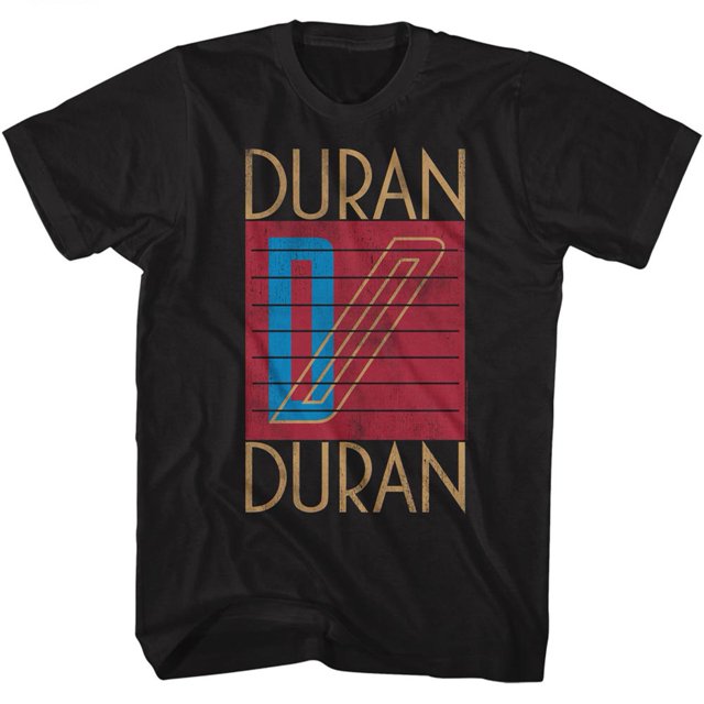 Duran Duran Logo Black Adult T-Shirt Tee
