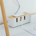 thumbnail image 4 of MesaSe Rectangular Cable Storage Box With Wooden Cover Power Socket Organizer For Desk TV Computer, 4 of 8
