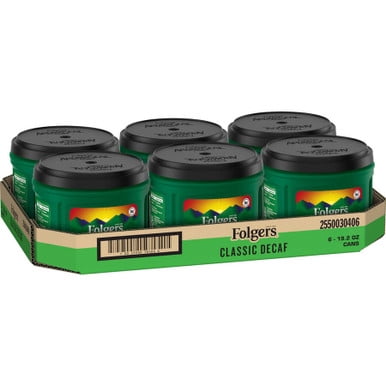 Folgers Decaffeinated Ground Coffee Classic Decaf 544g (6/case)