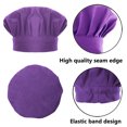 thumbnail image 3 of TOPTIE Kids Apron and Chef Hat Set, Adjustable Cotton Child Cooking Kitchen Apron, S-XXL-Purple-L, 3 of 8