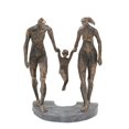 thumbnail image 1 of Sagebrook Home Polyresin 13" Family Sculpture, Bronze, 1 of 1