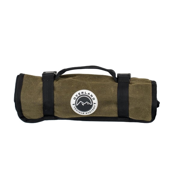 Overland Vehicle Systems Tool Bag 21219941 Holds 24 Wrenches; Brown; Canvas; Strap and Buckle Rollup