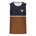 thumbnail image 5 of Sentmoon Men Tank Tops Undershirt Summer Sleeveless Crew Neck Men Undershirts Gradient Color Loose Fit Plus Size Muscle Compression Shirts for Men Hawaiian for Summer Beach Days Brown L, 5 of 5