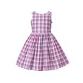 thumbnail image 1 of Robe Fille Blanche Rouge à Carreaux Douce Vintage Classique Bouffante Sans Manches 5 Ans, 1 of 7