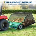 thumbnail image 4 of Eastvita 42-Inch Wide Tow-Behind Lawn Sweeper 12 Cu Ft Large Hopper/Tool-Free Adjustable Sweeping Height/Quick Assembly for Tractor/ATV/UTV, 4 of 7