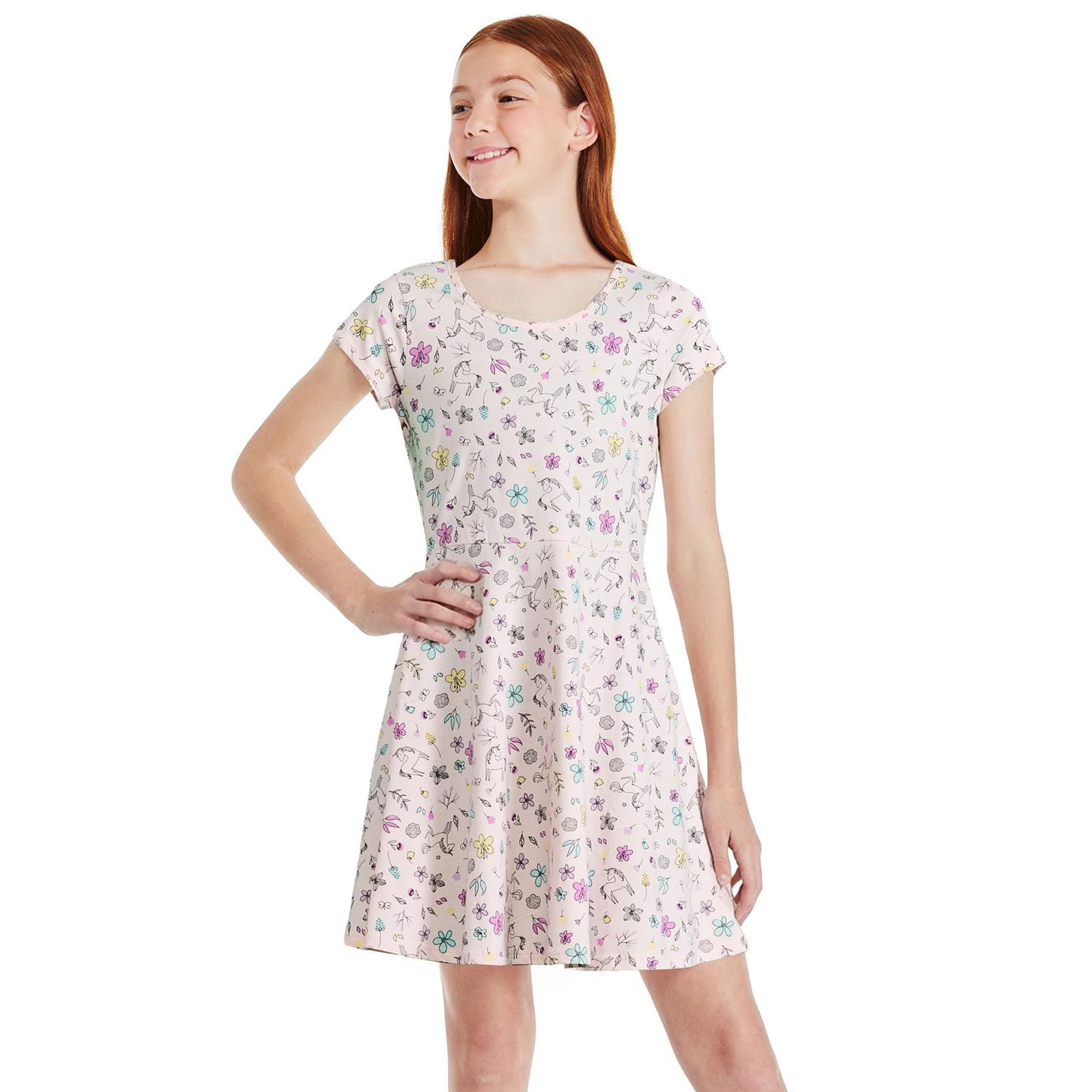 George Girls' Short-Sleeve Skater Dress