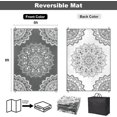 thumbnail image 3 of Findosom 5'x8' Waterproof Boho Outdoor Rug, Foldable Reversible Plastic Straw Rug, Large Patio Rug for Outdoors, RV, Patio, Backyard, Deck, Picnic, Beach, Camping Gray, 3 of 6