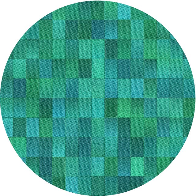 Ahgly Company Tapis Rond Lavable en Machine Intérieur Transitionnel Moyen Vert Printemps, 8 Pieds Rond