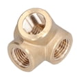 thumbnail image 2 of 4-Way Iron Pipe, Sturdy Spiral Anticorrosion Four-Way Iron Pipe Fitting  For DIY Project For Air Compresser, 2 of 8