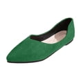thumbnail image 1 of Xfvqtps Ballerines pour Femmes à Bout Pointu en Suède, Chaussures Décontractées à Enfiler avec Semelle Intérieure Coussinée, Ballerines de Travail Confortables pour Femmes, Légères et Respirantes, Vert, 1 of 6