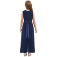 thumbnail image 2 of Sholeno Combinaisons Sans Manches pour Filles, Robe de Mariage Formelle en Chiffon, Combinaison de Danse Bleu Marine 10, 2 of 7