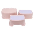 thumbnail image 2 of 2 Step Stool For Kids, Kids Stool 3 PCS Children's Footstool Stable Skidproof Bottom Smoother Edges Nursery Kids Step Stool Stepping Stool For Kids For Bathrooms Toilets Kitchens, 2 of 7