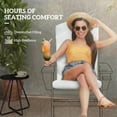 thumbnail image 4 of Outsunny Outdoor Adirondack Chair Cushion with Back Ties, Light Grey, 4 of 10