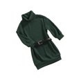 thumbnail image 2 of Kmbangi Robe Tricotée pour Enfants, Jupe à Col Montant avec Ceinture, 2 of 6
