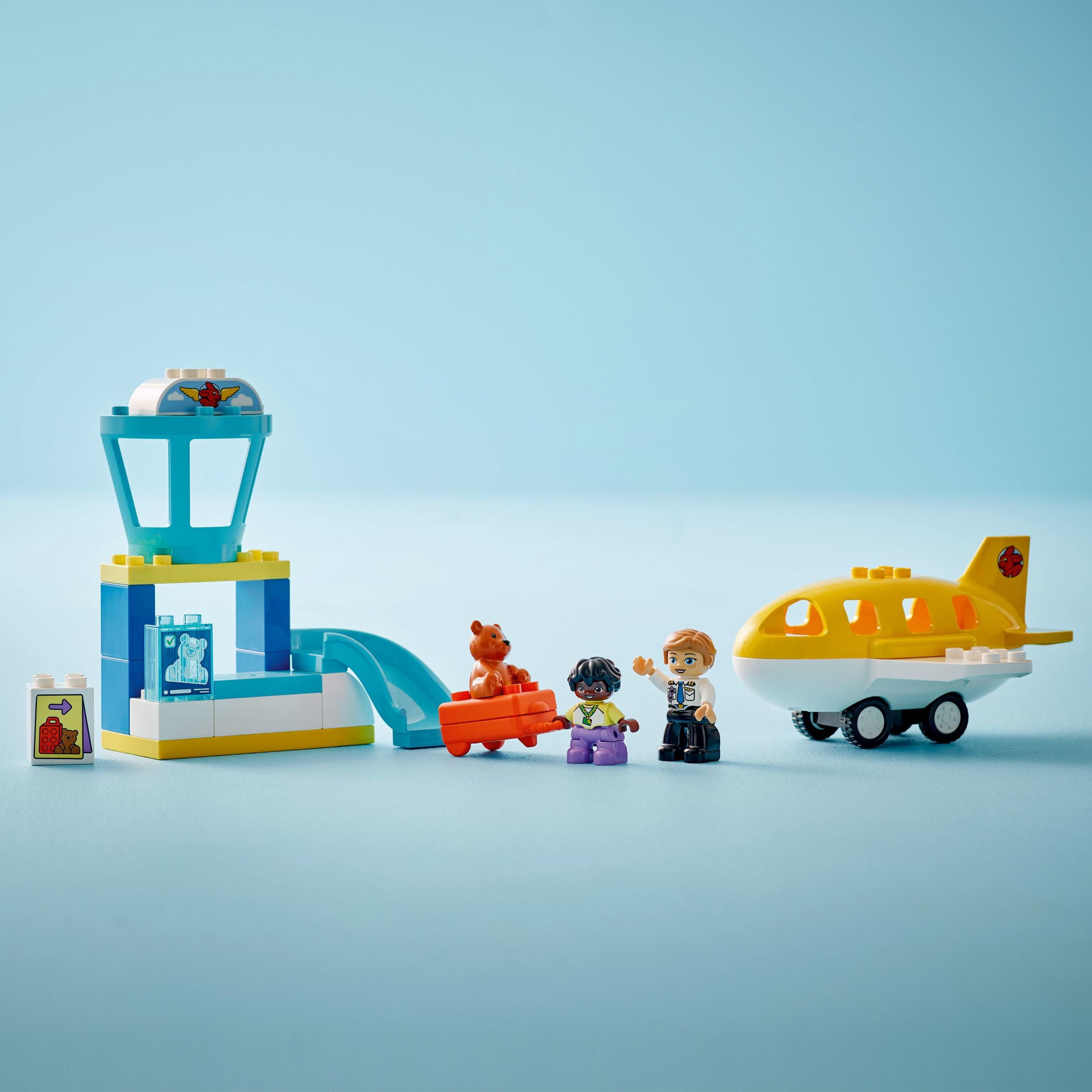 LEGO DUPLO Town First Time at the Airport Building Toy - Learning Play Set for Boys & Girls Ages 1.5+ - Little Ones Use Building Blocks to Explore Emotions - Toddler Gift Idea for Birthdays - 10443