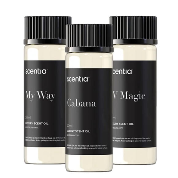 Scentia Hotel Diffuser Oil | Aromatherapy Fragrances Inspired by 5-Star Hotels | Luxurious Scents Gift Set - 3 x 20ml Bottles Set - The 1 Hotel Miami, W Hotel, The Ritz Carlton
