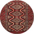 thumbnail image 1 of Ahgly Company Tapis d'Intérieur Rond Traditionnel Safran Rouge Persan, 3 Pieds Rond, 1 of 6