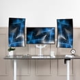 thumbnail image 3 of VIVO Support de Moniteur Triple Blanc, 2 Bras Pneumatiques + 1 Fixé, 3 Écrans jusqu'à 32 Pouces, 3 of 8