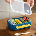 thumbnail image 4 of Jpxdew Leakproof Food Container,Meal Prep Storage,3-Compartment Bento Box,8.85x6.29x2.75in, 4 of 6