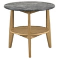 thumbnail image 3 of Coaster Bradley Round SmartTop Wood End Side Table in Gray/Natural, 3 of 9