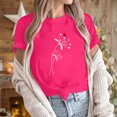 thumbnail image 3 of yievot Chemises pour Femmes Mode Manches Courtes Col Rond Impression de la Saint-Valentin Chandail Décontracté T-Shirt Hauts Chemise, 3 of 5