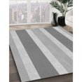 thumbnail image 3 of Ahgly Company Tapis d'Intérieur Lavable à la Machine, Carré, Transitionnel, Gris, Tapis de Zone, 5 Pieds Carré, 3 of 7