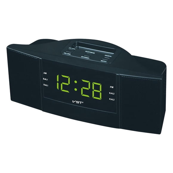 NETSENGRadio Clock with AM FM Dual Band Channel Radio LED Clock Digital Radio Gift AM/FM Digital Alarm Clock