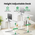 thumbnail image 2 of IMGadgets Standing Electric Adjustable Desk | 40'' x 24'' Large Workspace with 2 hooks | Ergonomic Sit-Stand Desk | Scratch-Resistant & Waterproof  | Height Adjustable Desk for Work and Home, 2 of 9