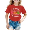 thumbnail image 1 of WEAIXIMIUNG T-Shirts pour Adolescentes T-Shirts pour Enfants Rentrée des Classes Graphique Manches Courtes Col Rond T-Shirt Lumineux et Confortable pour Garçons et Filles, 1 of 4