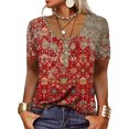 thumbnail image 2 of Birdeem T-Shirt Décontracté à Imprimé Floral pour Femmes, Manches Courtes, Tunique, Blouse, 2 of 6