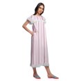 thumbnail image 3 of Moomaya Chemise de Nuit à Manches Courtes pour Femmes, en Coton Imprimé, 3 of 6