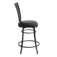 thumbnail image 4 of Stellan Commercial Grade Black Metal Swivel Counter Stool, 4 of 8