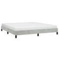 thumbnail image 1 of vidaXL Bed Frame Light Grey 193x203 cm King Velvet, 1 of 7
