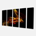 thumbnail image 2 of Red Yellow Twisted Waves Fractal - Large Abstract Canvas Wall Art, 2 of 3