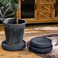 thumbnail image 5 of Support de Jardinière à Roulettes avec 2 Plateaux Ronds Transportable sur Roues pour Usage Intérieur Extérieur Polyvalent Maison Dortoir et Présentation Pratique, 5 of 5