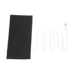 Raindrops Overheat Protection Plaque de chauffage fibre d'alliage noir USB Alimenté 1Set