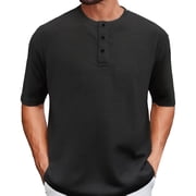 LUOGENLI T-shirts pour hommes Plus Taille T-shirt manches courtes Mode Loose T-Shirt homme tendance Hommes T-T-shirts Graphiques Tees Pâques Hommes Tees Graphique Tees Drôle Valentines Noir L