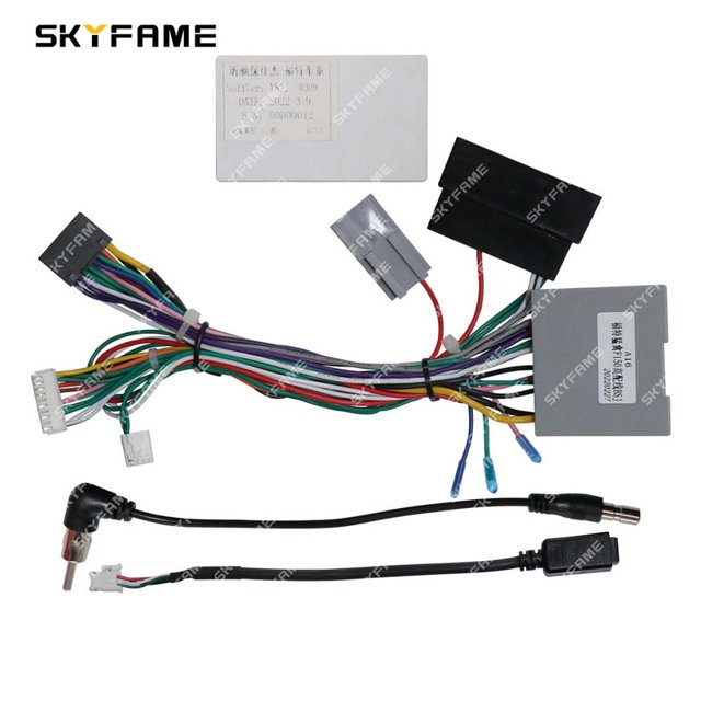 SKYFAME Adaptateur de Faisceau de Câblage 16 Broches Décodeur Canbus Câble d'Alimentation Radio Android pour Ford Raptor F150
